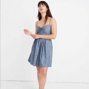 Madewell chambray tie front dress